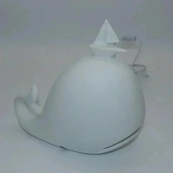 Night light Whale Accent Lighting Ceramic Ocean - Picture 3 of 7